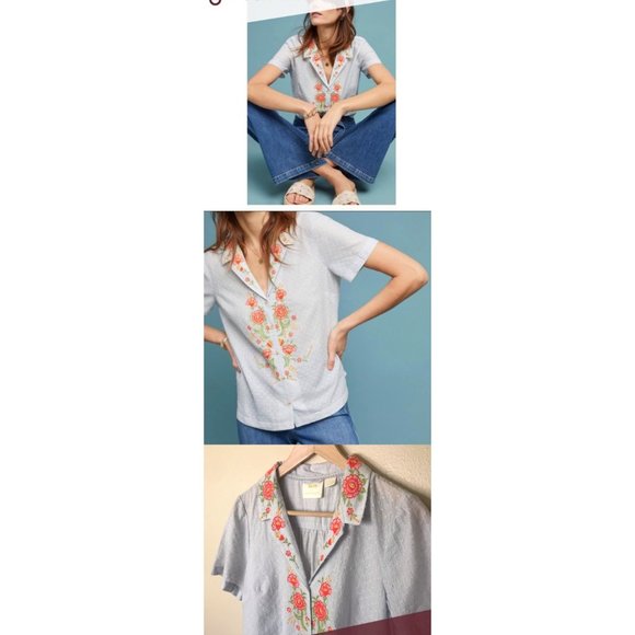 Anthropologie Tops - MAEVE by ANTHROPOLOGIE Embroidery Christie Blouse